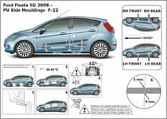 Rider Ochranné boční lišty na dveře, Ford Fiesta VI, 2008-2017, 5 dveř.