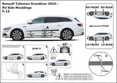 Rider Ochranné boční lišty na dveře, Renault Talisman, 2015- , Sedan, Combi