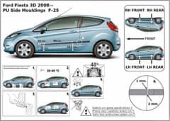 Rider Ochranné boční lišty na dveře, Ford Fiesta VI, 2008-2017, 3 dveř.