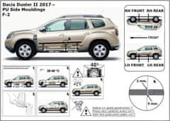 Rider Ochranné boční lišty na dveře, Dacia Duster II, 2017-2024