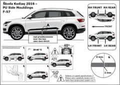 Rider Ochranné boční lišty na dveře, Škoda Kodiaq, 2016- ,