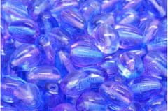 Kraftika 10ks crystal alaska blue purple teardrop ovocné korálky