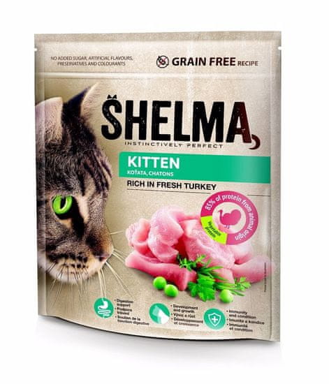 SHELMA Cat Kitten Freshmeat Turkey GF 750 g