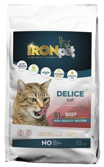 IRONpet Cat Delice Beef (Hovězí) 12 kg