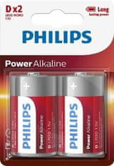 Philips Baterie LR20P2B/10 Alkalické AAA 2ks