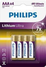 Philips Baterie FR03LB4A/10 Lithiová Ultra AAA 4ks