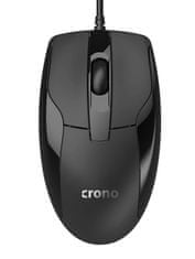 Crono Crono CM645/Kancelářská/Optická/1 000 DPI/Drátová USB/Černá