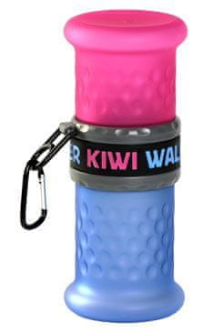 KIWI WALKER Cestovní láhev 2in1 růžovo-modrá 750+500ml KW