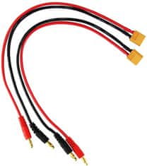 YUNIQUE GREEN-CLEAN 2 kusy XT60 dobíjení 4mm banánkovou zástrčkou 14AWG silikonový kabel 30cm, barva žlutá červená černá