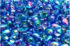 Kraftika 20 ks crystal alaska blue purple green ab teardrop české