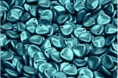 Kraftika 50pcs pastel pearl petrol green blue petal české skleněné