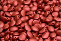 Kraftika 30 ks matte lava red flower beads české skleněné perly 6mm