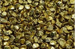 Kraftika 60 ks metallic gold full pinch české skleněné vločky 5mm