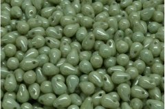 Kraftika 40 ks bílé alabaster opal green luster teardrop české