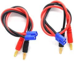 YUNIQUE GREEN-CLEAN 2 kusy nabíjecí kabel s konektorem EC3 banánková zástrčka 4,0 mm, barva modrá červená černá