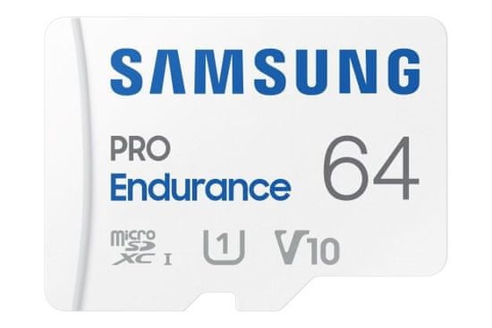 Samsung PRO Endurance MicroSDHC 64GB + SD Adaptér / CL10 UHS-I U1 / V10