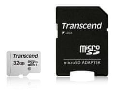 Transcend 32GB microSDHC 300S UHS-I U1 (Class 10) paměťová karta (s adaptérem)