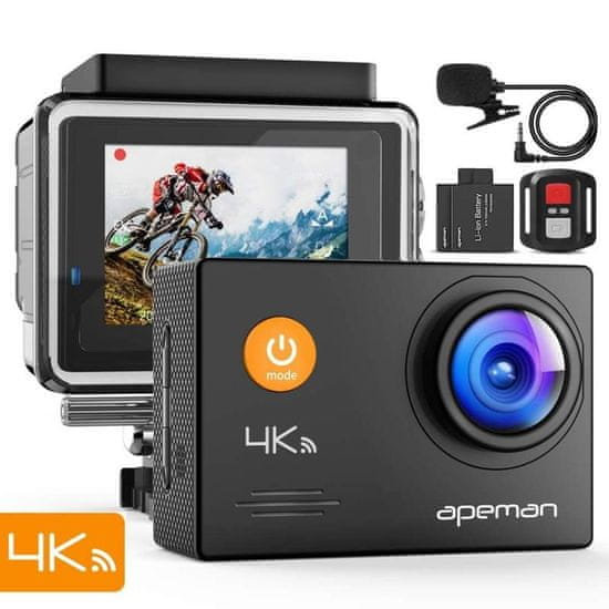 Apeman Odolná digitální kamera A79, 4KUltra HD, vodotěsné pouzdro do 40m