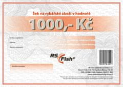 RS Fish Šek na rybářské zboží v hodnotě 1000 Kč