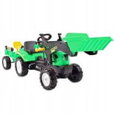 Super-Toys ŠPELOVÝ TRAKTOR S PŘÍVĚSEM A LOBOU / TR3005