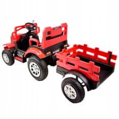 Super-Toys MEGA TRAKTOR VELKÝ S PŘÍVĚSEM, NAFUKOVACÍ KOL, PI