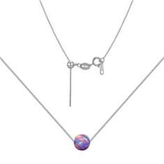 NUBIS Stříbrný náhrdelník s opálem - kulička 6 mm