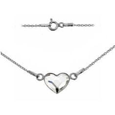 NUBIS Stříbrný náhrdelník se srdcem Crystals from Swarovski Crystal