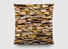AG Design Dekorativní polštář Hnědé kameny , 45 x 45 cm, CN 3624