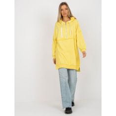 FANCY Dámská halenka s kapucí a zapínáním na zip dlouhá oversize NESSA žlutá FA-BL-8105.38P_390543 Univerzální