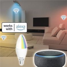 Hama Chytrá žárovka SMART WiFi LED E14, 5, 5 W, RGBW, stmívatelná