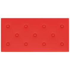 Greatstore Nástěnné panely 12 ks červené 60 x 30 cm umělá kůže 2,16 m²