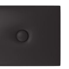 Greatstore Nástěnné panely 12 ks černé 60 x 15 cm umělá kůže 1,08 m²