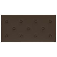 Vidaxl Nástěnné panely 12 ks hnědé 60 x 30 cm umělá kůže 2,16 m²