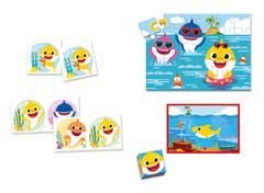 Clementoni EDUkit - Baby Shark 4v1 (pexeso, 60 puzzle, domino, 6 kostek)