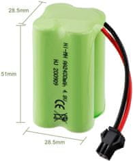 YUNIQUE GREEN-CLEAN 1 kus 4.8V AA baterie, 2400mAh dobíjecí Ni-MH baterie, SM 2P konektor pro HY800 F1 F3 RC lodní RC sběrnice s SM 2P USB nabíjecí kabel