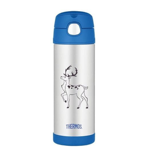 Thermos Funtainer dětská termoska s brčkem 470 ml - jelen