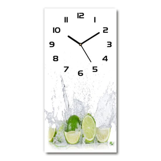 Wallmuralia Moderní hodiny nástěnné Limetka bílé 30x60 cm