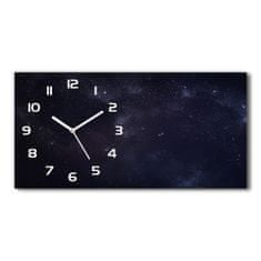 Wallmuralia Skleněné hodiny na stěnu tiché Hvězdokupy bílé 60x30 cm