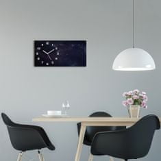 Wallmuralia Skleněné hodiny na stěnu tiché Hvězdokupy bílé 60x30 cm