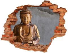 Wallmuralia Samolepící nálepka na zeď Dřevěný budha 90x70 cm