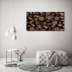 Wallmuralia Foto obraz skleněný horizontální Zrnka kávy 125x50 cm 4 úchytky