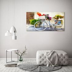 Wallmuralia Foto obraz fotografie na skle Bílé kolo 125x50 cm 2 úchytky