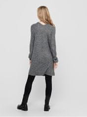 Jacqueline de Yong Dámské šaty JDYELANORA Relaxed Fit 15207844 Dark Grey Melange (Velikost XS)