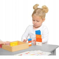 Masterkidz Dřevěná hra pro děti s barevnými bloky a šálkem