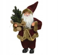 Kaemingk Vánoční figurka Santa Clause bordó 45 cm