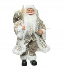 Kaemingk Vánoční figurka Santa Clause stříbrná 60 cm