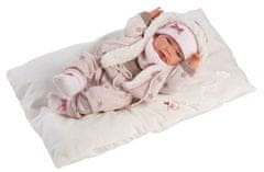 Llorens New born holčička - realistická panenka miminko s celovinylovým tělem - 40 cm