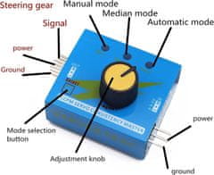 YUNIQUE GREEN-CLEAN Servotester 3CH 4.8V-6V analogový a digitální ESC examinátor, barva modrá