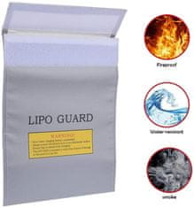 YUNIQUE GREEN-CLEAN Lipo Guard Lipo Taška, 23 cm x 18 cm x lipo baterie, stříbrná