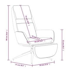 Vidaxl Relaxační křeslo s podnožkou krémové tkanina z mikrovlákna